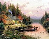 Thomas Kinkade End of a Perfect Day painting